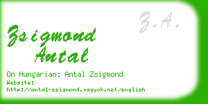 zsigmond antal business card